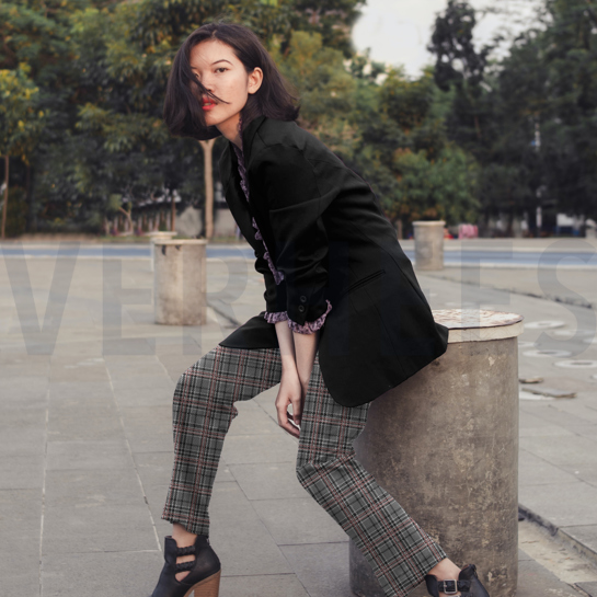 BREISEL JACQUARD ZWART/ WIT #7